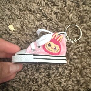 Labubu Sneaker Shoe Keychain, Pink Color